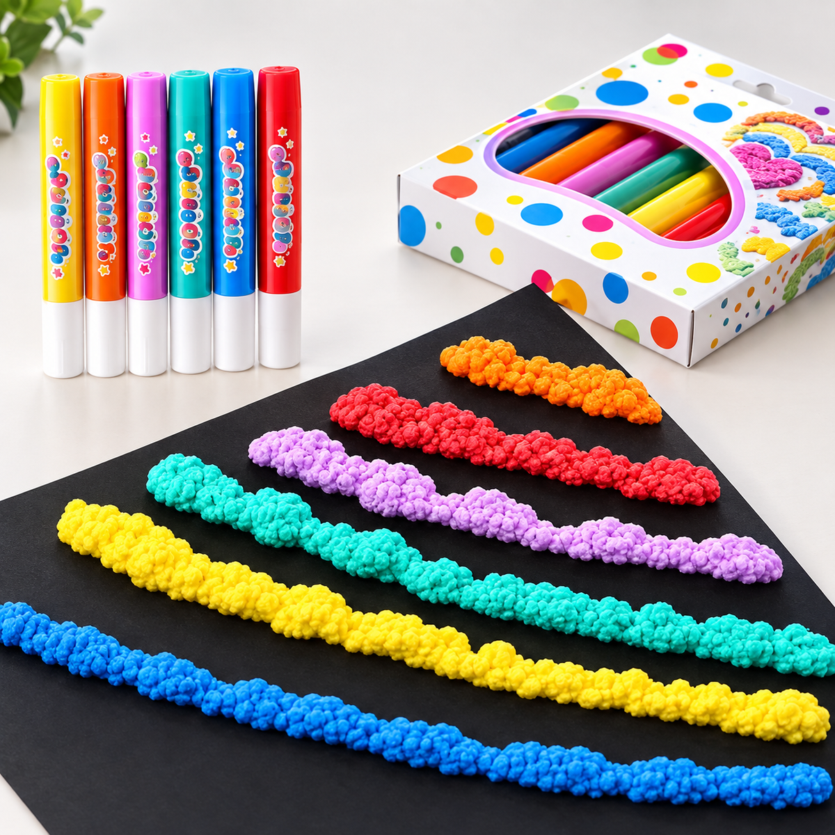 RAISEJOY – 3D Puff Pens Set for Playful Creative Art