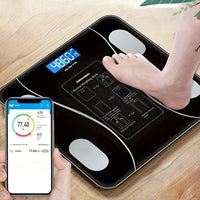 FITTRACK - Báscula inteligente para peso corporal con pantalla LCD para monitoreo diario de salud