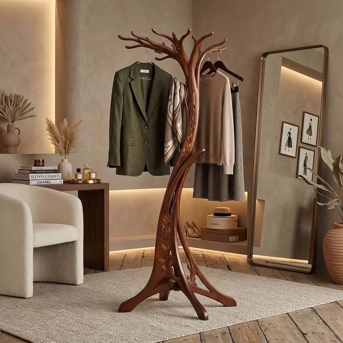 FLORANZA – Art Nouveau Coat Stand for Sophisticated Entryways