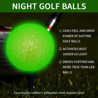GLOWDRIVE – Bolas de Golfe Fluorescentes para Noite