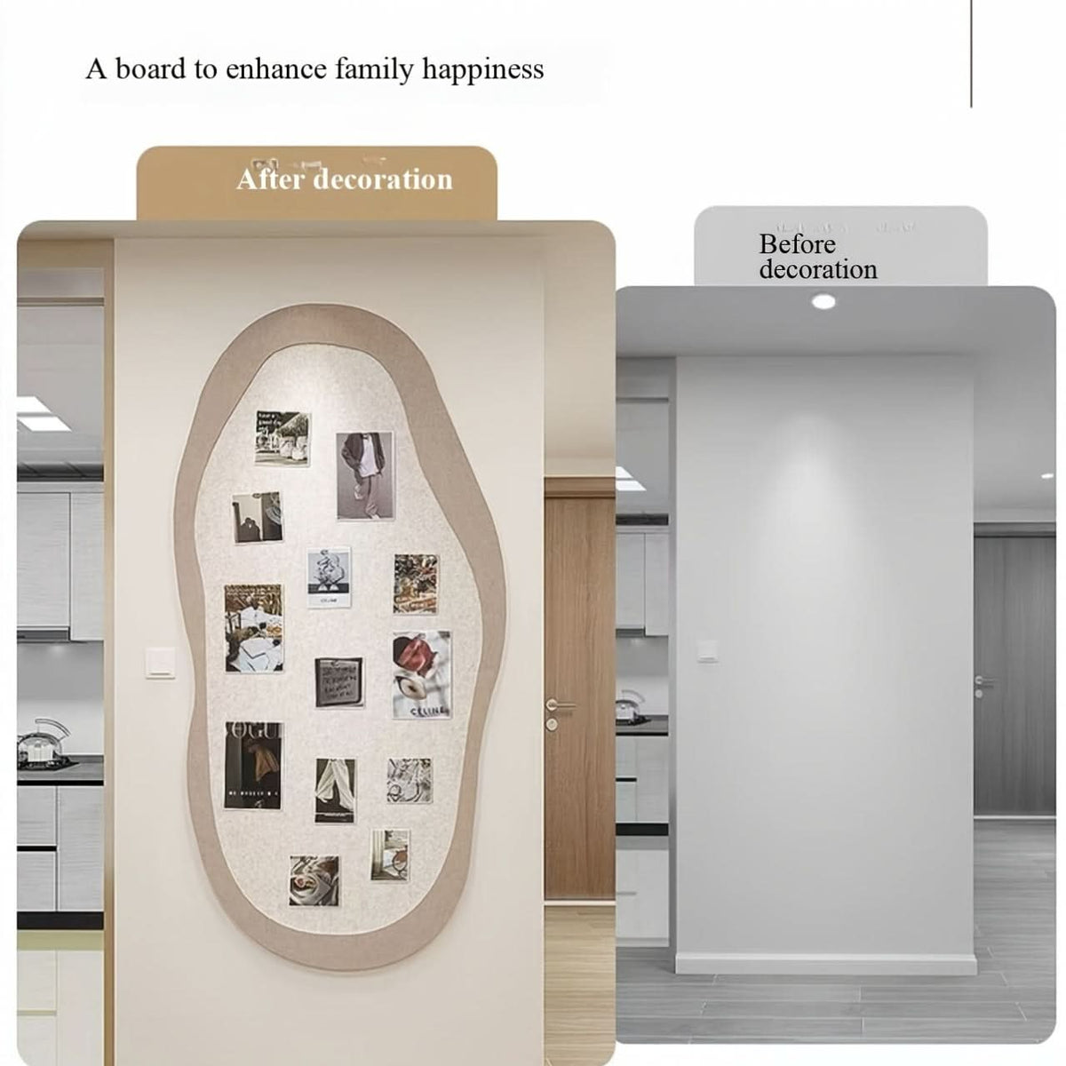 ARCHOVA – Geometric Wall Mounted Felt Board for Notes & Photos