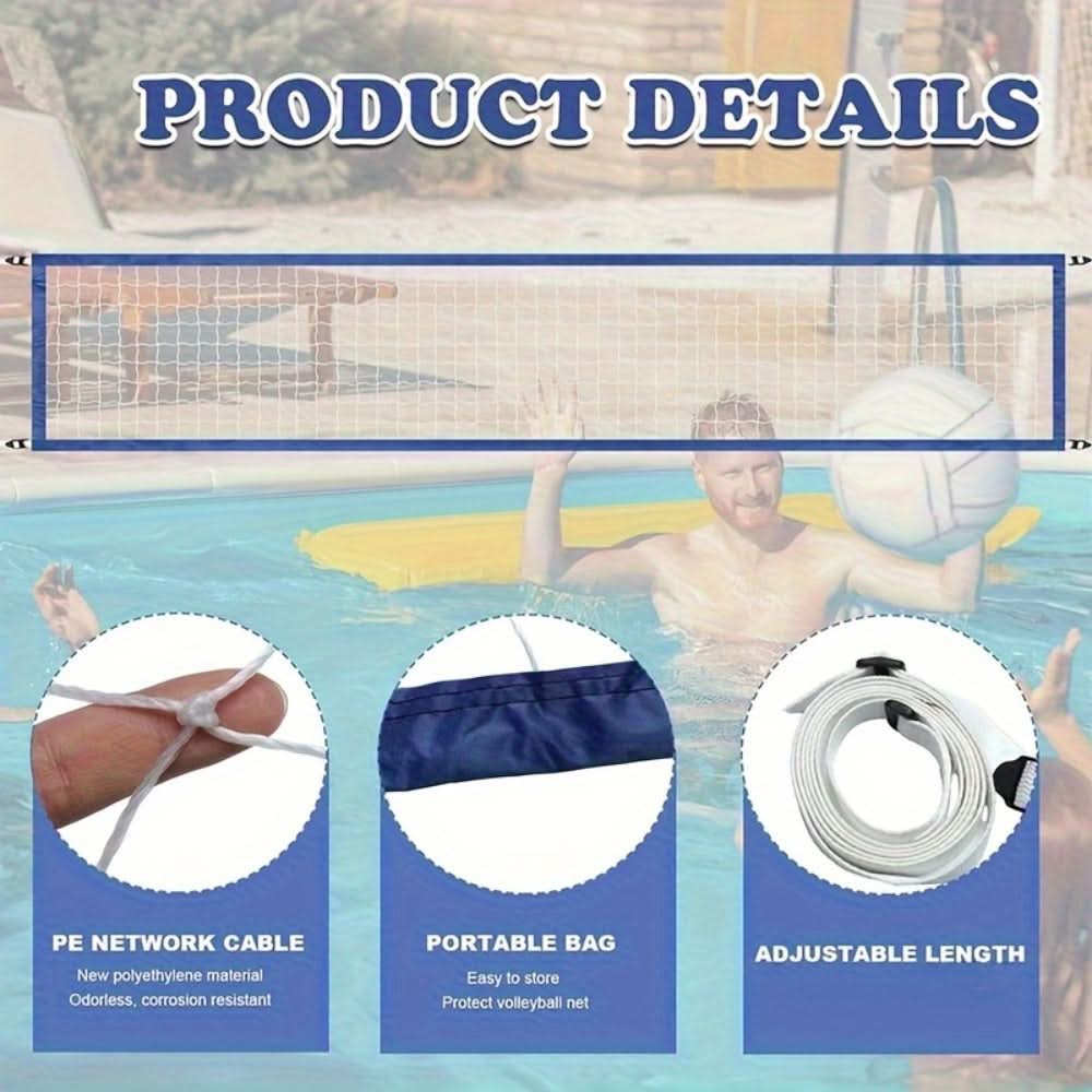 POOLRALLY – Filet de volley-ball pour piscine familiale