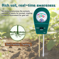 SOILTRIO – Medidor de suelo de jardín de tres funciones  