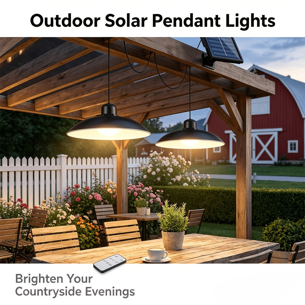 STABLEGLOW – Solar-Pendelleuchte mit zwei Köpfen