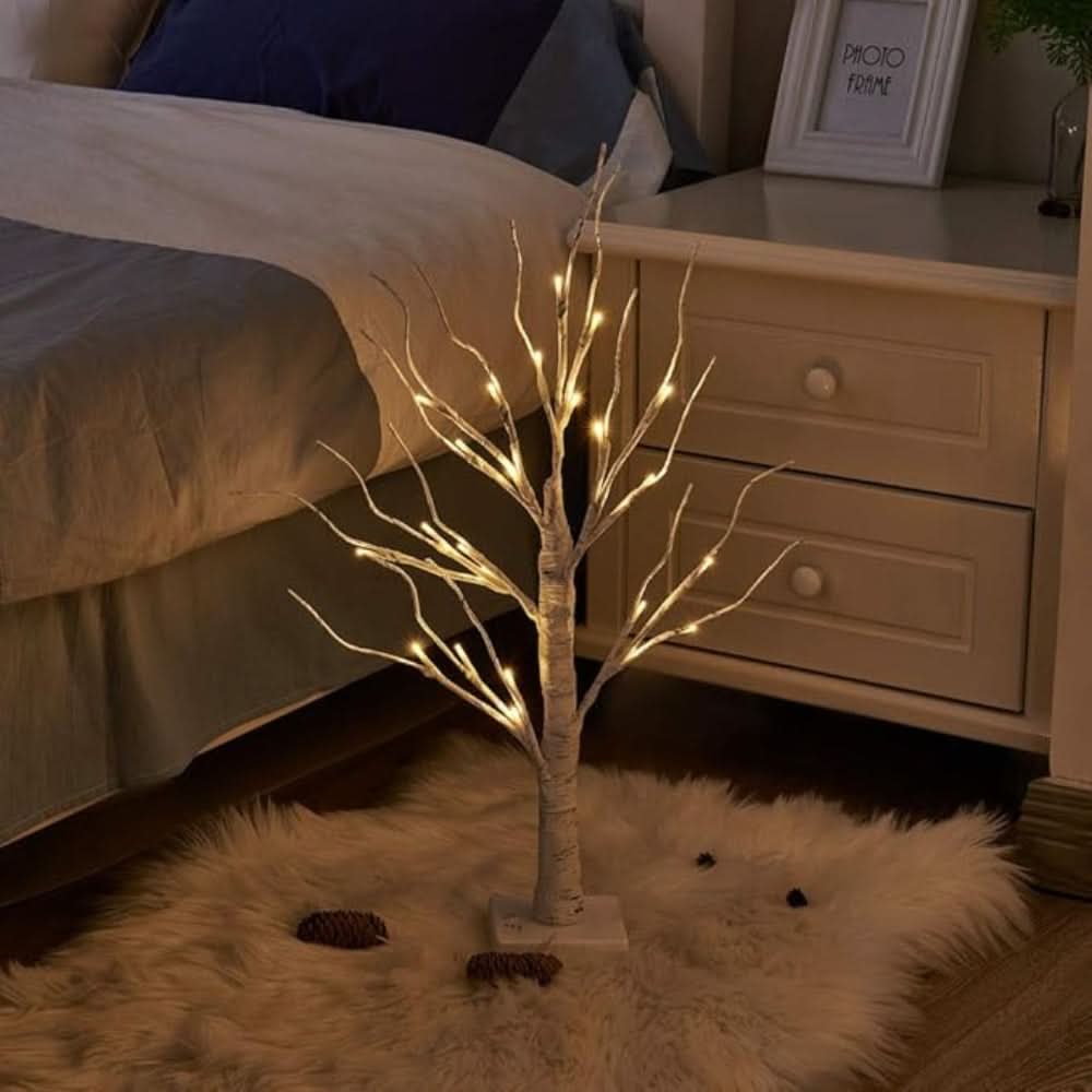 BIRCHVELORA – Illuminated Branch Lamp for Elegant Bedside Styling