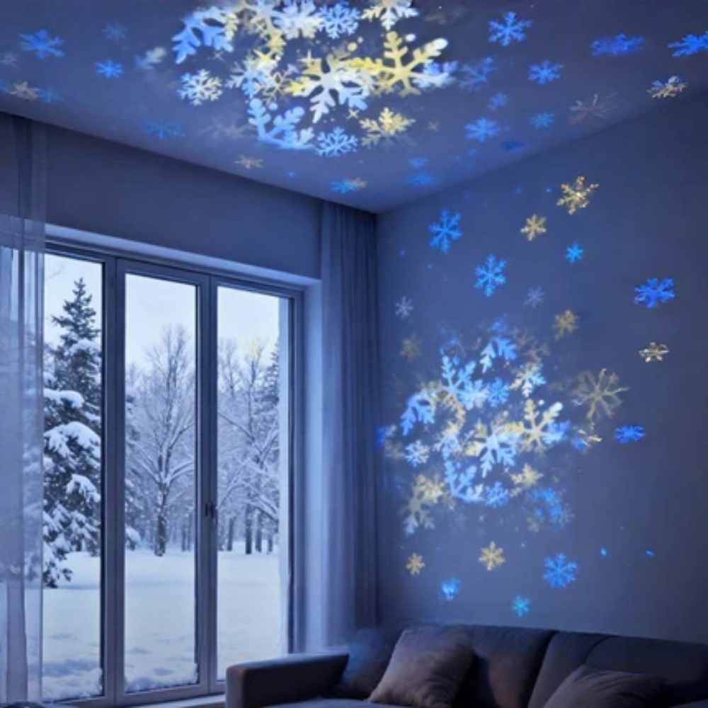 LUMIVORTEX – Rotating LED Projector Light for Immersive Room Ambiance