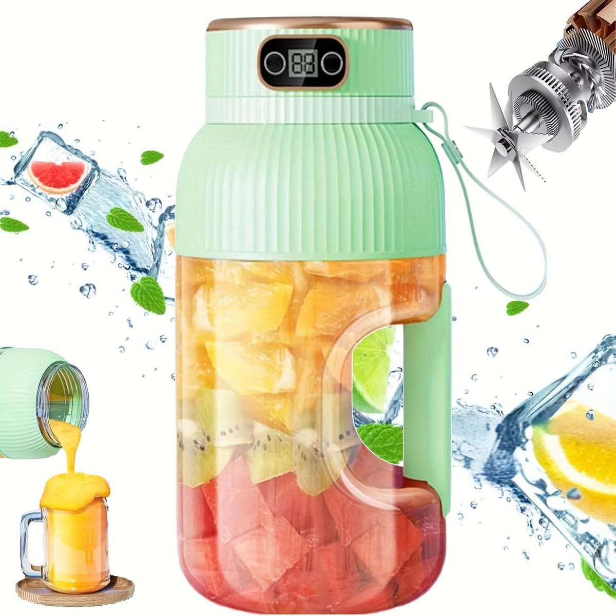 JUICENOVA – Blender portable amélioré pour boissons fraîches