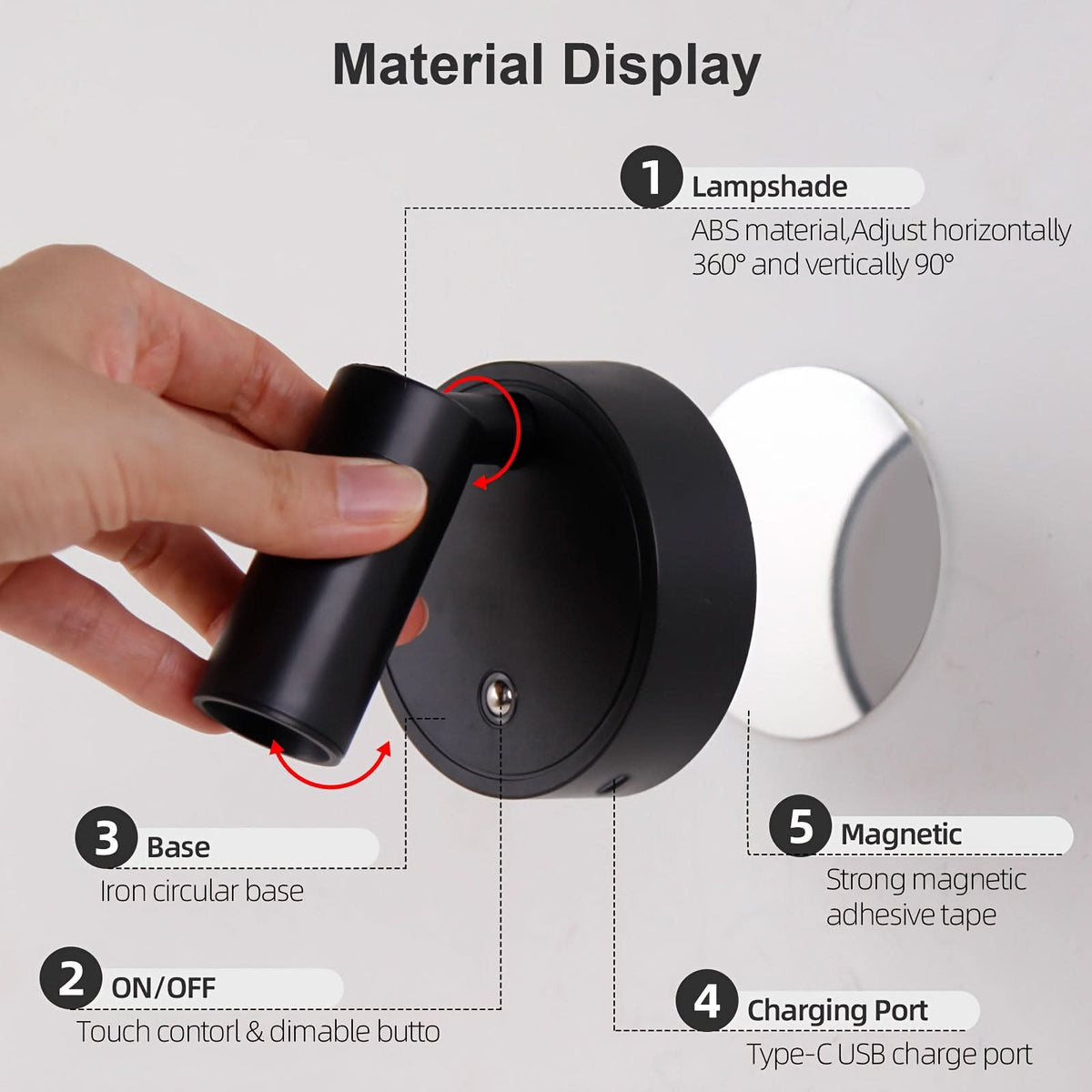 VZUO – Rotatable Projection Wall Lamp