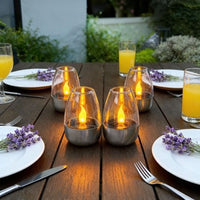 SOLCANDLE – Lanterna Recarregável com Luz Tremeluzente para Decoração de Pátios e Restaurantes