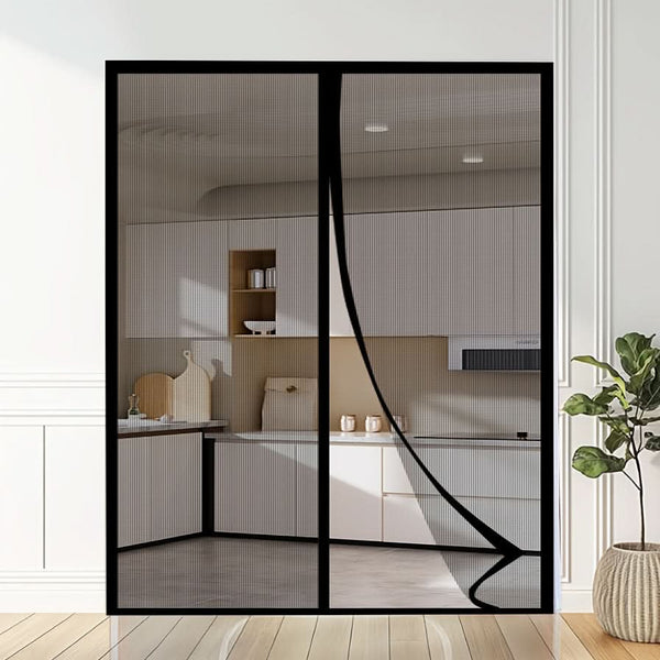 MESHSHIELD - Rideau de porte en maille magnétique pour une protection anti-insectes mains libres