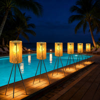 RATTANORA – Handwoven Solar Floor Lamp