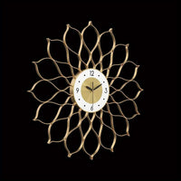 PRESTIGELIVA – Reloj de pared dorado elegante para interiores modernos