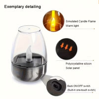 SOLCANDLE – Lanterna Recarregável com Luz Tremeluzente para Decoração de Pátios e Restaurantes