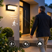 PORCHBEAM – Aplique de pared con sensor de movimiento para entradas preparadas para cualquier clima