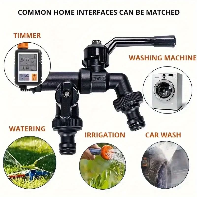 FLOWMASTER – Durable Dual Connection Valve for Garden Watering
