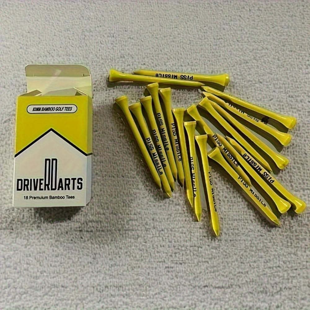Dartiva - Set di tee da golf in bambù premium