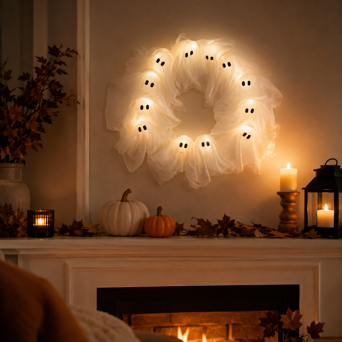 BOOCROWN – Couronne fantôme lumineuse pour une ambiance d’Halloween effrayante