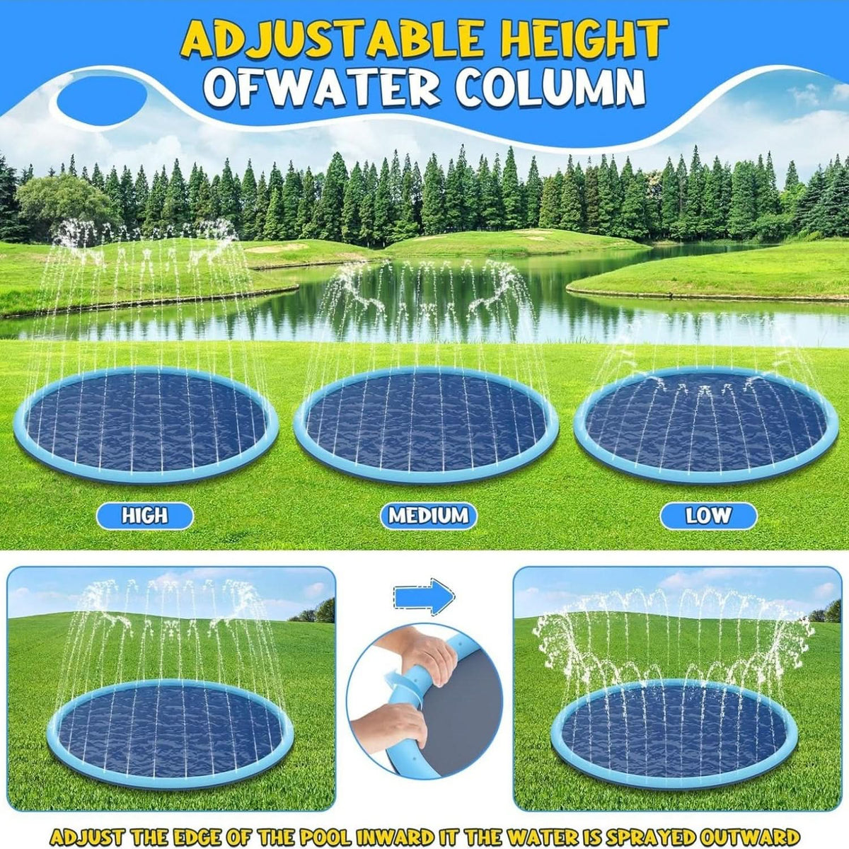 SPLASHBUDDY – Tappetino gigante per piscina con spruzzatore