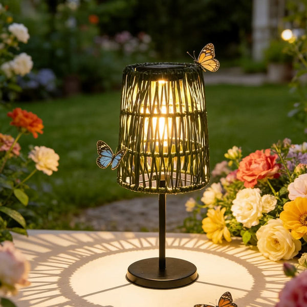 LUNABASK – Solcellelanterne i vintage-stil til have- og terrassedekoration