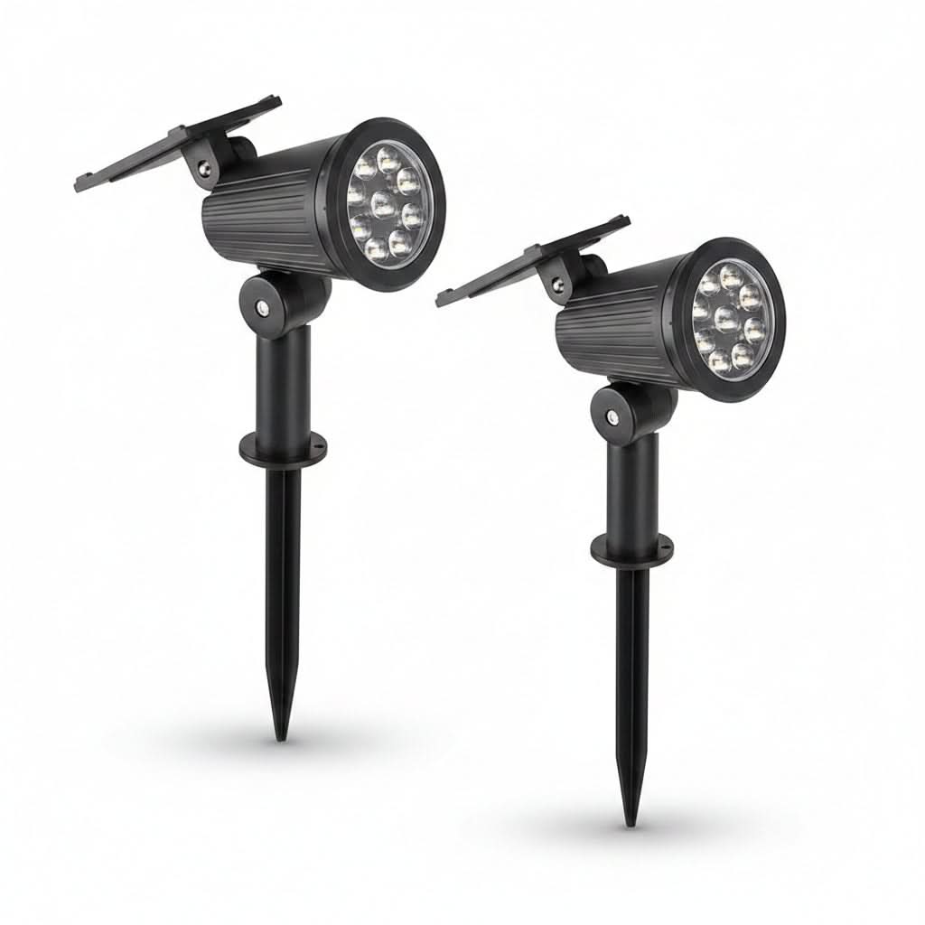 LUMITREE – Conjunto de Holofotes Solares RGB para Árvores e Decoração de Jardim
