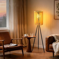 RATTANORA – Handwoven Solar Floor Lamp