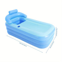 BLUESPA – Vasca pieghevole in PVC con design di schienale confortevole