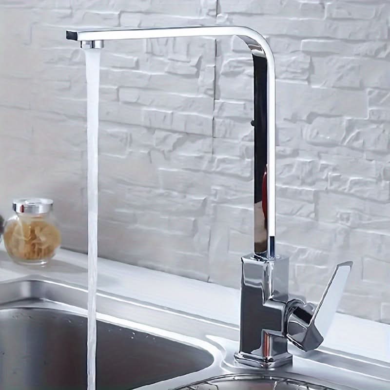 SQUAREFLOW – Robinet de cuisine rotatif avec eau chaude et froide