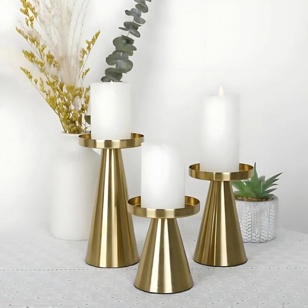 GILTMAVERA – Decorative Candlestick Set for Sophisticated Dining Ambience