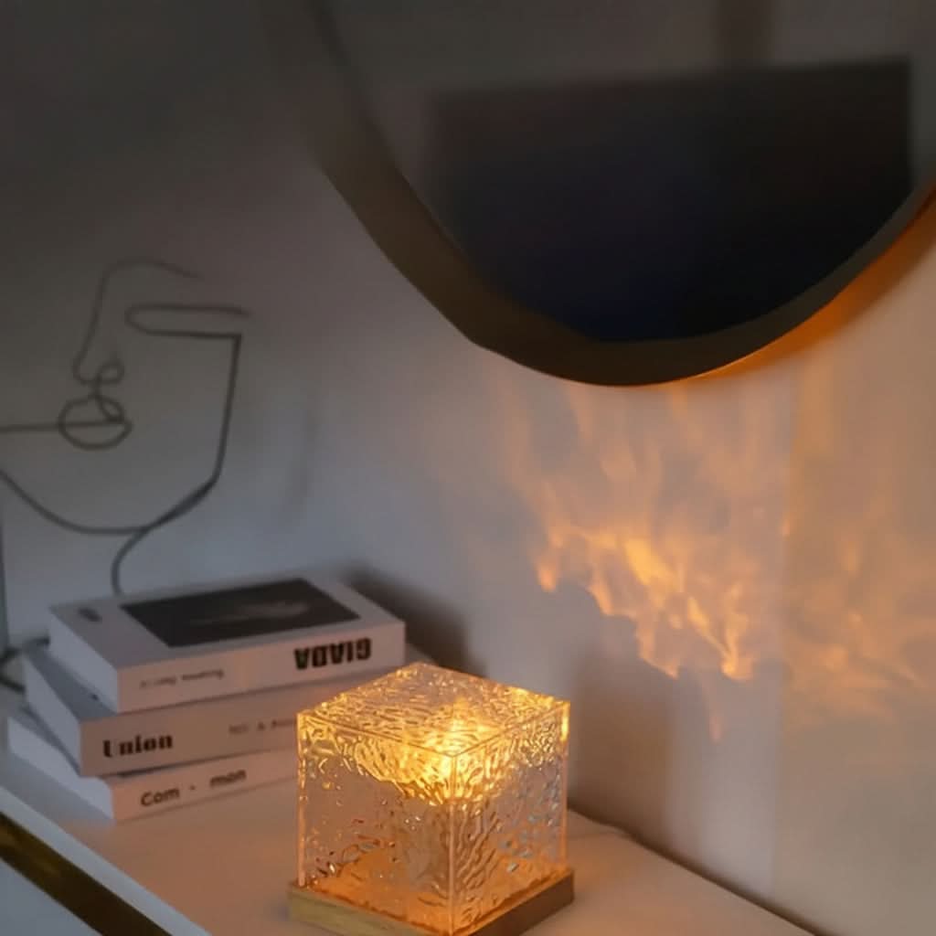 RIPPLELUX – Dynamische Wellenprojektion Lampe für RGB-Ambientebeleuchtung