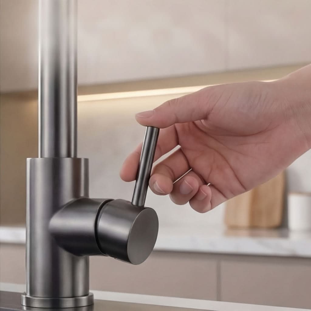 STREAMVEX – Grifo de fregadero extraíble con diseño moderno de acero inoxidable