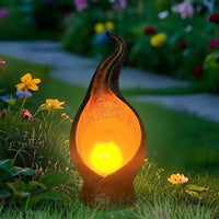 FLAMESTATUE – Solcelledrevet flamme have lampe