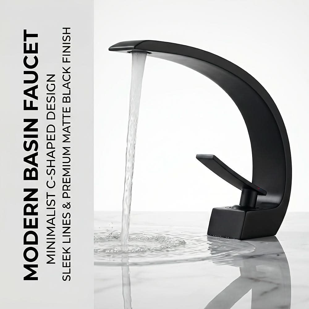 NORDIFLOW - Black Brass Basin Faucet