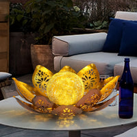 LOTUSORA – Lampada da giardino solare a forma di loto