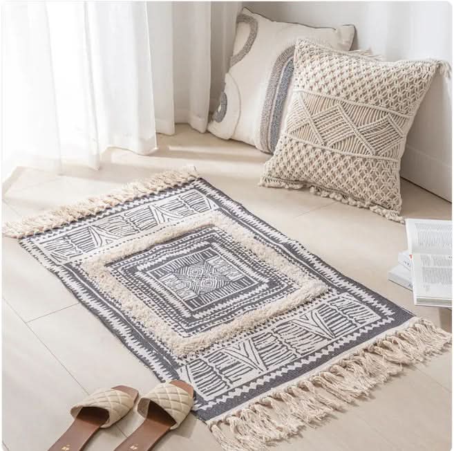ZENMORAVIA – Tapis marocain bohème à franges pour des espaces chaleureux et accueillants
