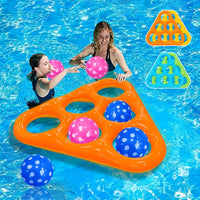 POOLPLAY – Φουσκωτό Τρίγωνο Παιχνίδι Ρίψης για Διαδραστική Διασκέδαση στο Νερό