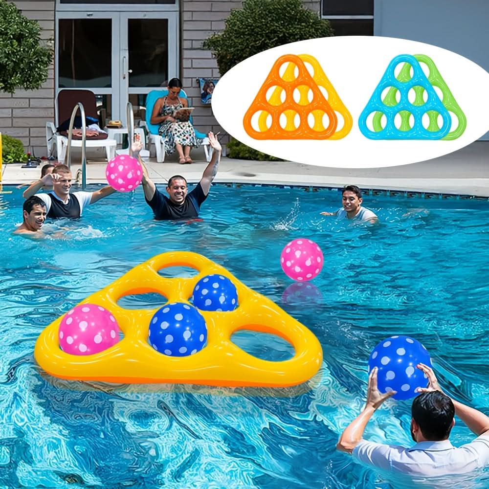 POOLPLAY – Φουσκωτό Τρίγωνο Παιχνίδι Ρίψης για Διαδραστική Διασκέδαση στο Νερό