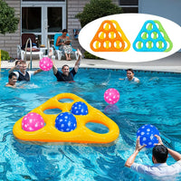 POOLPLAY – Φουσκωτό Τρίγωνο Παιχνίδι Ρίψης για Διαδραστική Διασκέδαση στο Νερό