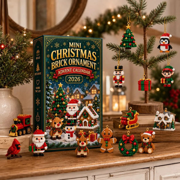 YULEBRICKS – Calendario de Adviento de adornos navideños de bloques para divertirse en las fiestas