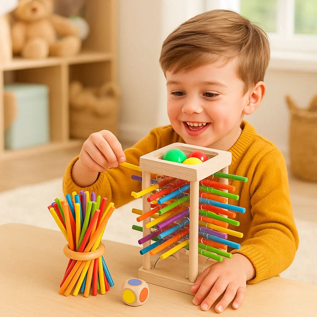 PLAYTOWER – 3-in-1-Stapelspiel für spannende Spieleabende