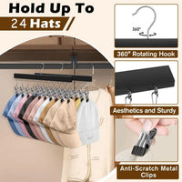 HATCLIP – Organisateur de chapeaux à 12 pinces pour accéder facilement à votre collection