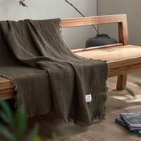 FRINGELIVA – Elegant Fringe Blanket for Stylish Home Relaxation