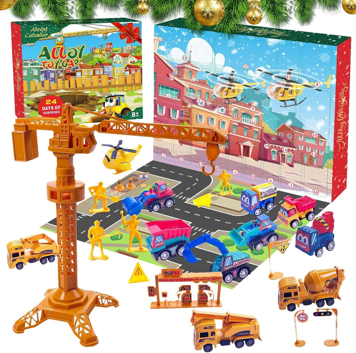 DIGDAYS – 24-Day Advent Calendar Vehicle Toys for Kids