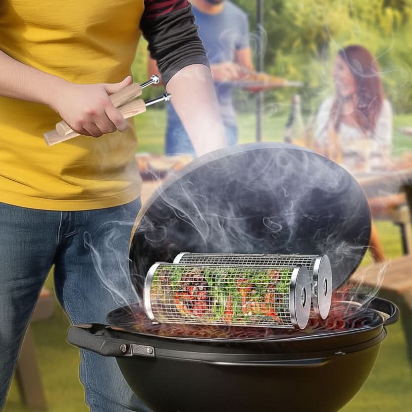 SIZZLEFLOW – BBQ Grillkorb für sanftes Wenden & Kochkontrolle