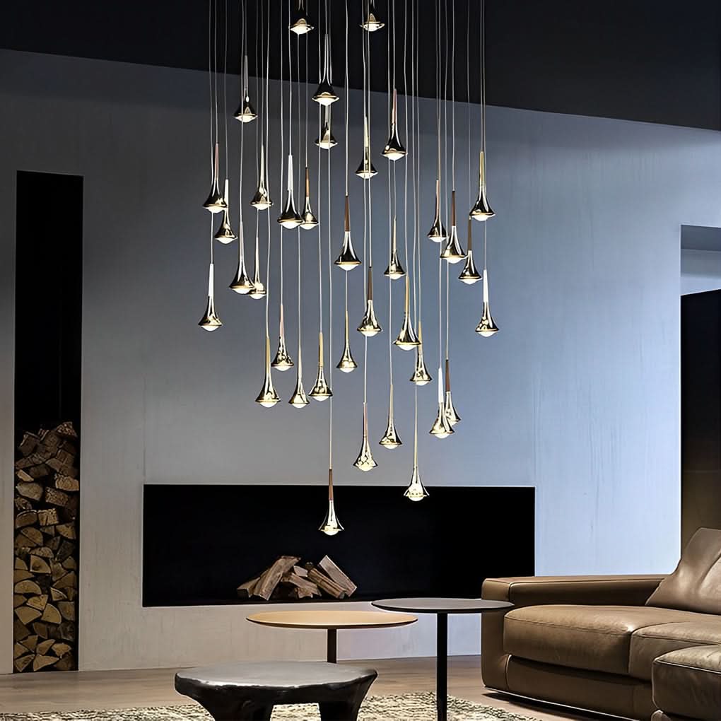DROPLUME – Suspension sculpturale pour une lumière intérieure élégante