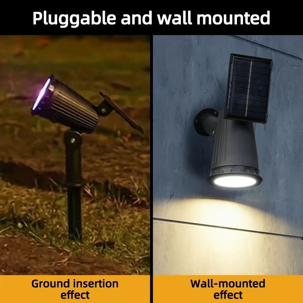 LUMITREE – Conjunto de Holofotes Solares RGB para Árvores e Decoração de Jardim