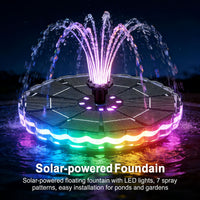 AQUALUME – Pompa fontana solare colorata