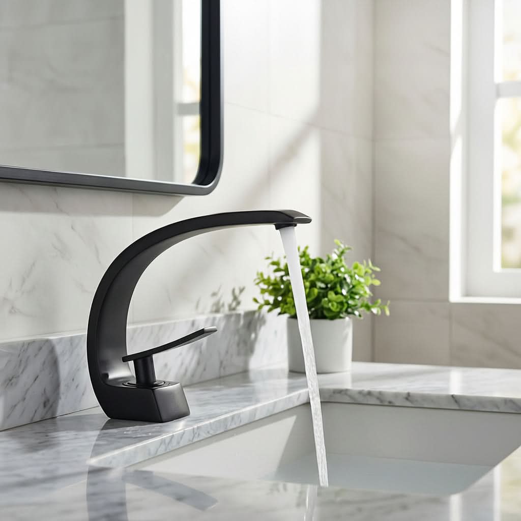 NORDIFLOW - Black Brass Basin Faucet