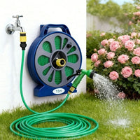 HYDROREEL – Durable Braided Hose with Water Gun and Adapters