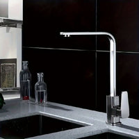 SQUAREFLOW – Robinet de cuisine rotatif avec eau chaude et froide