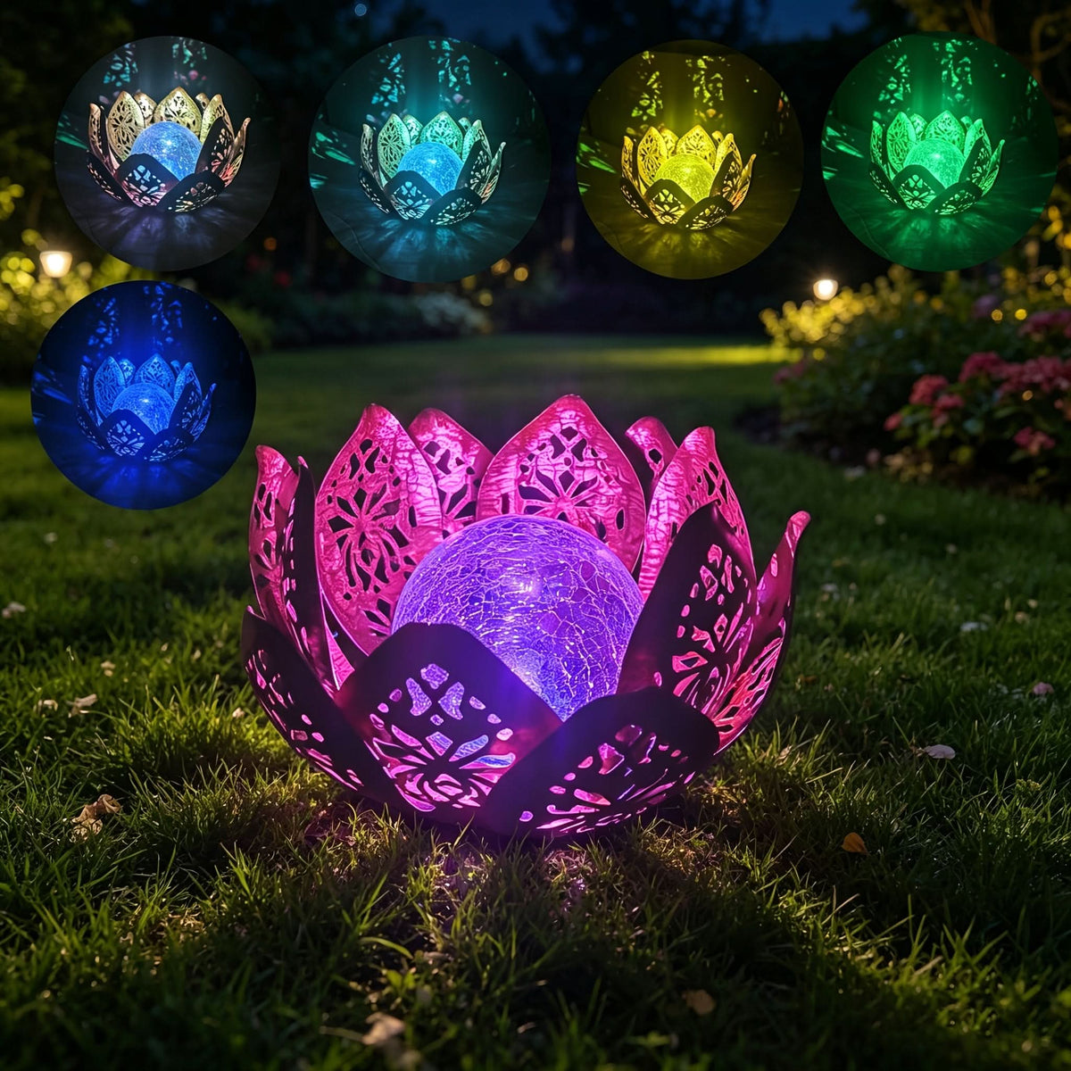 LOTUSGLOW – Lampada da tavolo solare a forma di loto